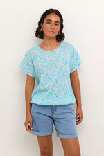 Amber blouse blue atoll