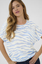 Amber top soft chambray zebra