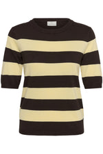 Lizza pull coffee bean yellow wide stripe