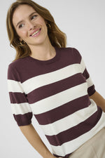Lizza striped knit fudge-wit