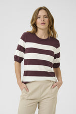 Lizza striped knit fudge-wit