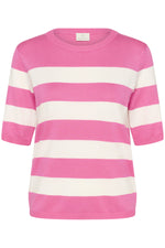 Lizza striped knit pink power