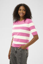 Lizza striped knit pink power