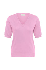 Lizza v-neck pull pink frosting