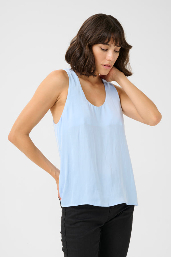 Allie racerback top soft chambray