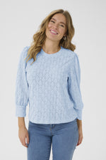 Tio lace blouse soft chambray