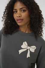 Elenora sweater black oyster bow