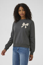 Elenora sweater black oyster bow