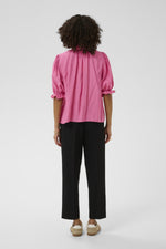 Lufia frill blouse pink power