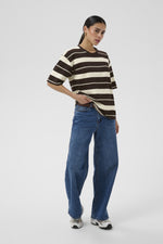 Winny t-shirt coffee bean stripe