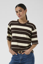 Winny t-shirt coffee bean stripe
