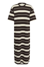 Winny dress coffee bean stripe