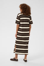 Winny dress coffee bean stripe