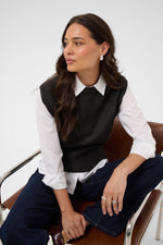 Barbara knit vest dark grey