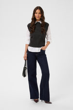 Barbara knit vest dark grey