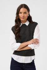 Barbara knit vest dark grey