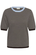 Lizza pull coffee bean blue fog stripe