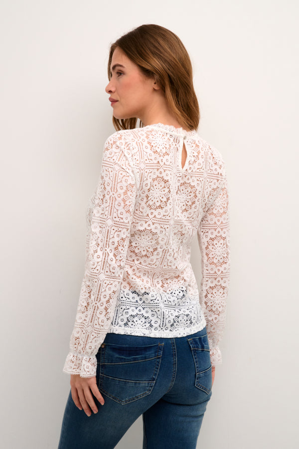 Tiley lace blouse snow