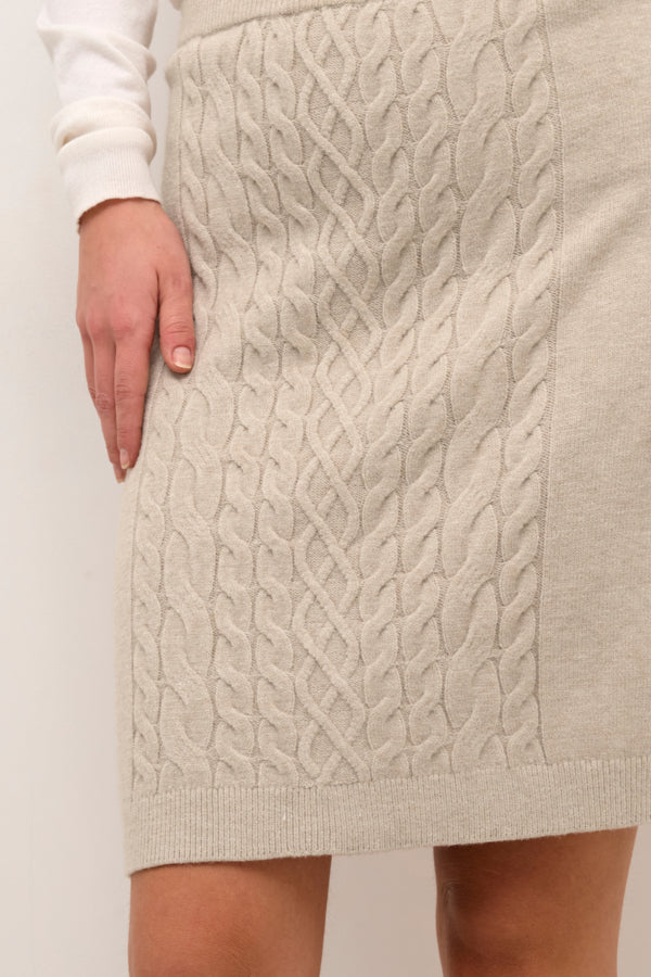 Dela knit skirt khaki of beige