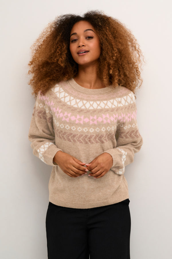 Cherrie pull scandi beige-roze