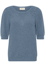 Dela short sleeve pull blue heaven