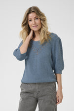 Dela short sleeve pull blue heaven
