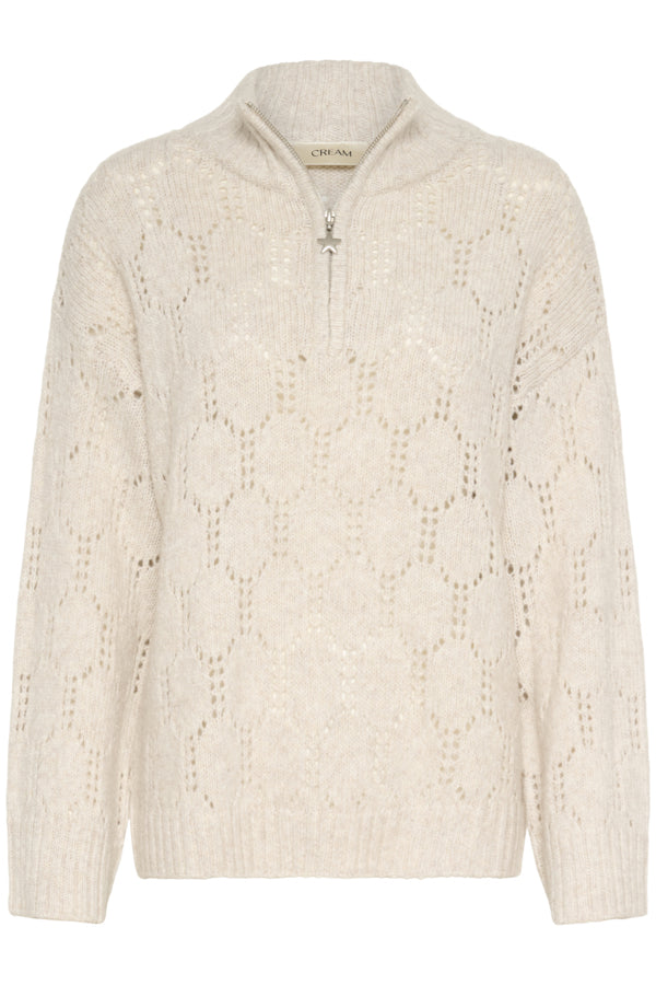 Zilla zipper pull oat melange