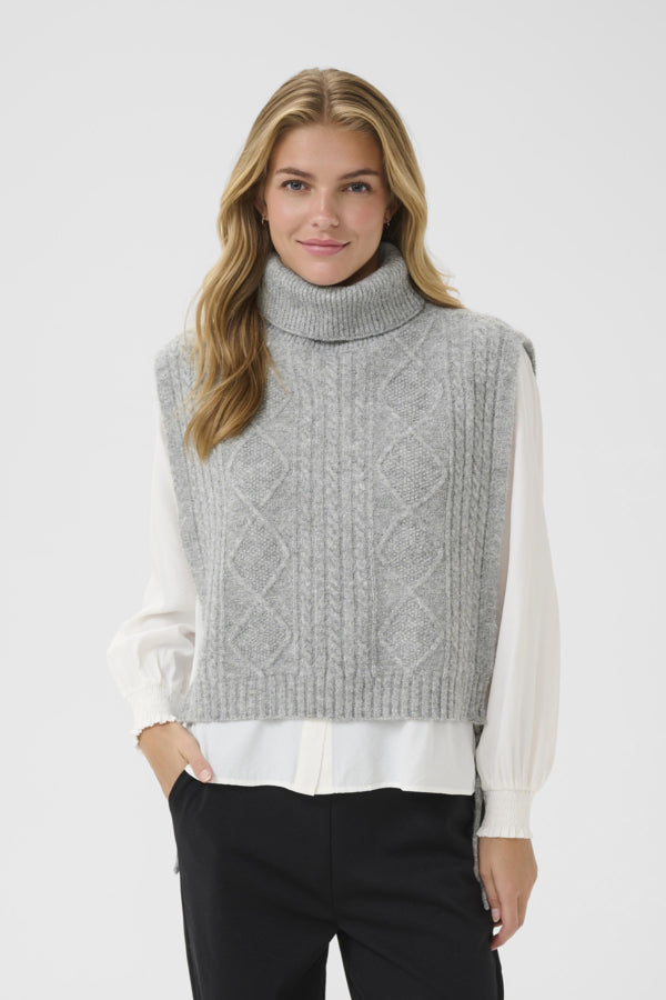 Frina knit slipover grey melange
