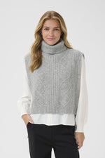 Frina knit slipover grey melange