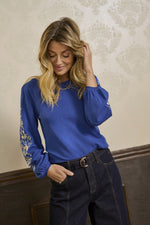 Villea boatneck pull galaxy blue