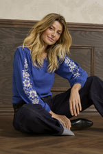 Villea boatneck pull galaxy blue