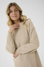 Dela knit dress cobblestone melange