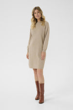 Dela knit dress cobblestone melange