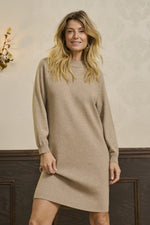 Dela knit dress cobblestone melange