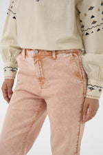 Visti straight washed cafe creme