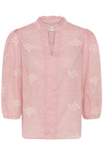 Korey blouse lichtbruin of rood