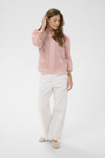 Korey blouse lichtbruin of rood