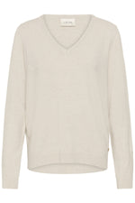 Dela pullover cable beige of cabernet