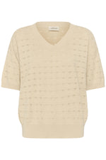 Annali knit pullover bleached sand of java