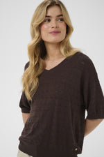 Annali knit pullover bleached sand of java
