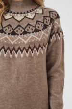 Cherrie knit dress brown lentil melange