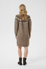 Cherrie knit dress brown lentil melange