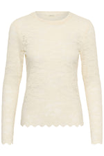Pitia lace blouse ecru, bruin of zwart
