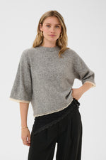 Kibana lace pullover lichtgrijs, roze of bruin