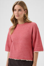 Kibana lace pullover lichtgrijs, roze of bruin
