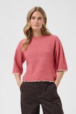 Kibana lace pullover lichtgrijs, roze of bruin