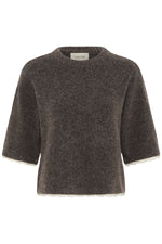 Kibana lace pullover lichtgrijs, roze of bruin