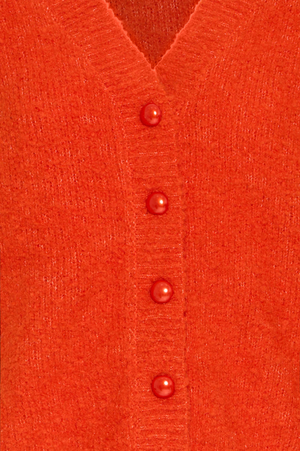 Loucle cardigan tangerine tango