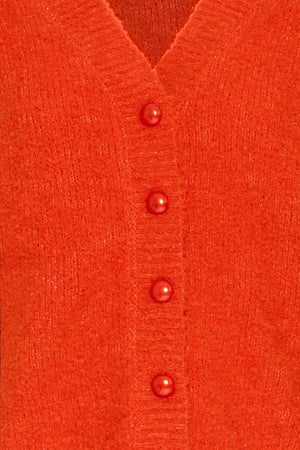 Loucle cardigan tangerine tango