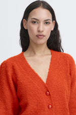 Loucle cardigan tangerine tango